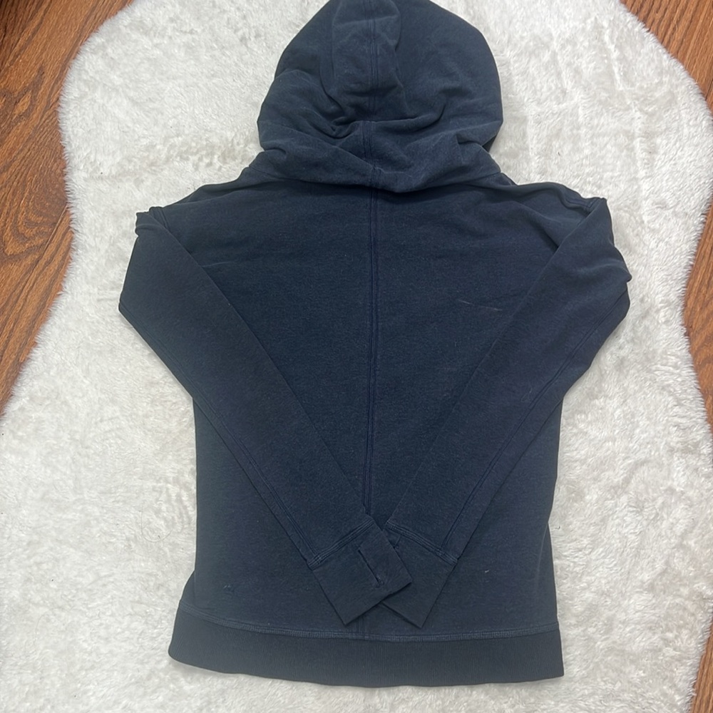 Lululemon Stressless Cowl Neck Funnel Hoodie Sweater (blue) - Picture 2 of 4